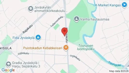 Rooms for rent i Jyväskylä - kort over placeringen