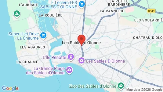 Houses for rent i Les Sables-d'Olonne - kort over placeringen