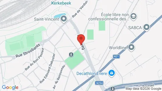 Apartments for rent i Brussels Evere - kort over placeringen
