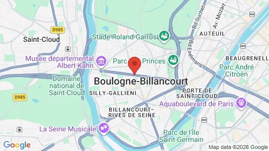 Apartments for rent i Boulogne-Billancourt - kort over placeringen