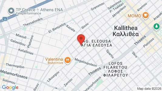 Apartments for rent i Kallithea - kort over placeringen