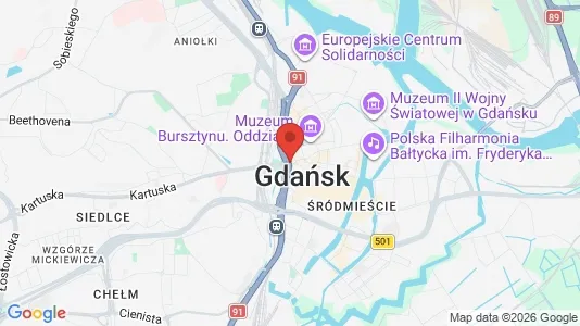 Apartments for rent i Gdańsk - kort over placeringen