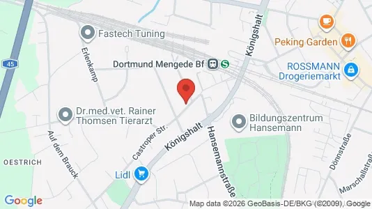 Apartments for rent i Dortmund - kort over placeringen