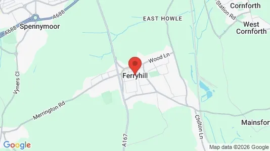 Houses for rent i Ferryhill - County Durham - kort over placeringen