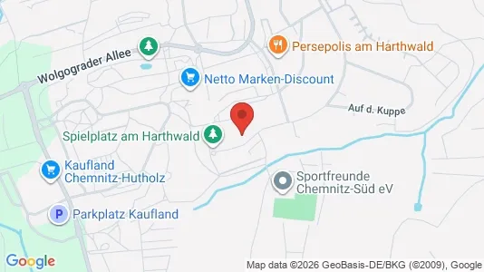 Apartments for rent i Chemnitz - kort over placeringen