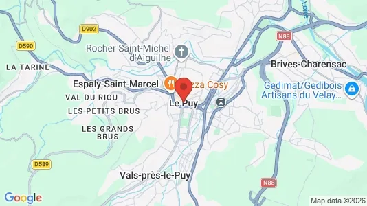 Apartments for rent i Le Puy-en-Velay - kort over placeringen