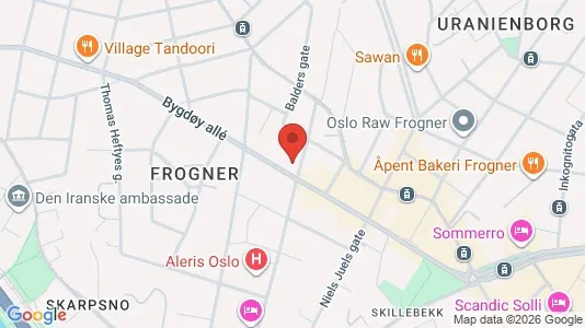 Apartments for rent i Oslo Frogner - kort over placeringen