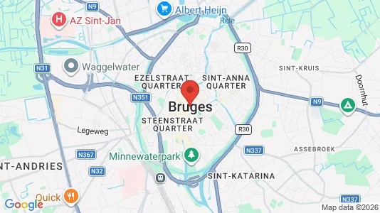 Apartments for rent i Brugge - kort over placeringen