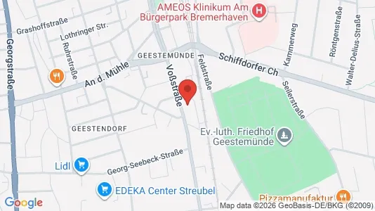 Apartments for rent i Bremerhaven - kort over placeringen