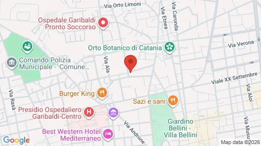 Apartments for rent i Catania - kort over placeringen