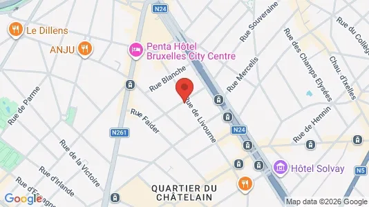 Apartments for rent i Brussels Elsene - kort over placeringen