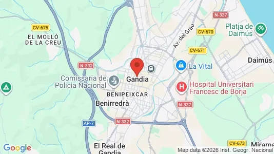 Houses for rent i Gandia - kort over placeringen