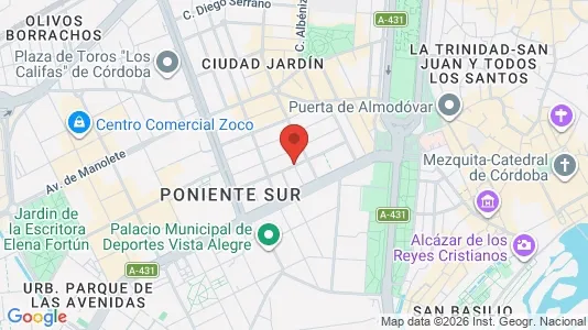 Rooms for rent i Córdoba - kort over placeringen
