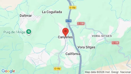 Houses for rent i Canyelles - kort over placeringen