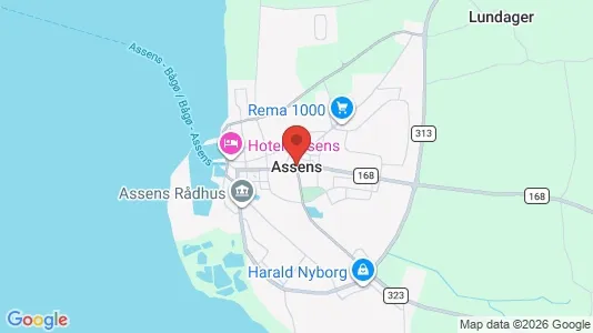 Apartments for rent i Assens - kort over placeringen