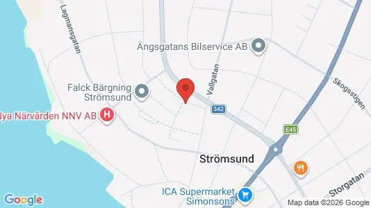 Apartments for rent i Strömsund - kort over placeringen