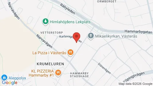 Apartments for rent i Västerås - kort over placeringen