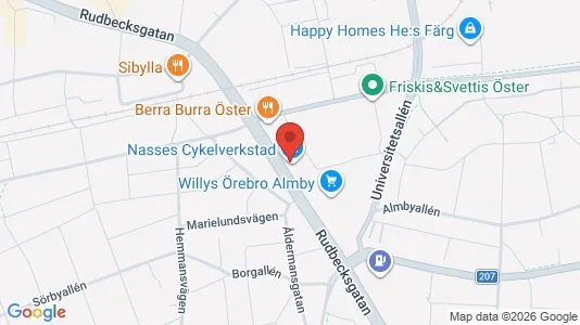 Apartments for rent i Örebro - kort over placeringen