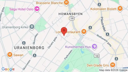 Apartments for rent i Oslo Frogner - kort over placeringen