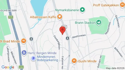Apartments for rent i Bergen Årstad - kort over placeringen