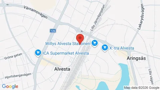 Apartments for rent i Alvesta - kort over placeringen