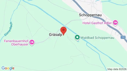 Apartments for rent i Schoppernau - kort over placeringen