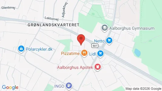 Apartments for rent i Aalborg Center - kort over placeringen