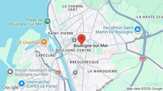 Apartments for rent i Boulogne-sur-Mer - kort over placeringen