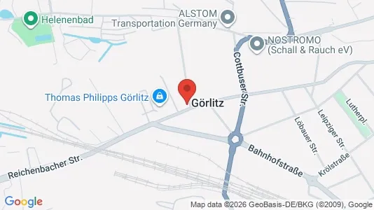 Apartments for rent i Görlitz - kort over placeringen