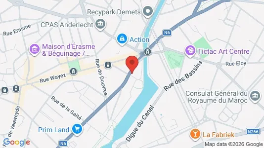 Apartments for rent i Brussels Anderlecht - kort over placeringen