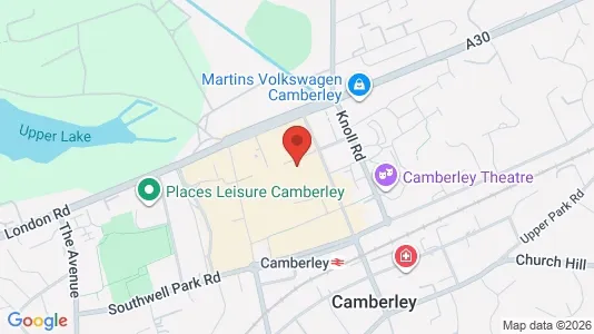 Apartments for rent i Camberley - Surrey - kort over placeringen