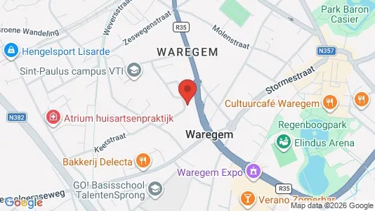 Apartments for rent i Waregem - kort over placeringen