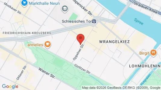 Apartments for rent i Berlin Friedrichshain-Kreuzberg - kort over placeringen