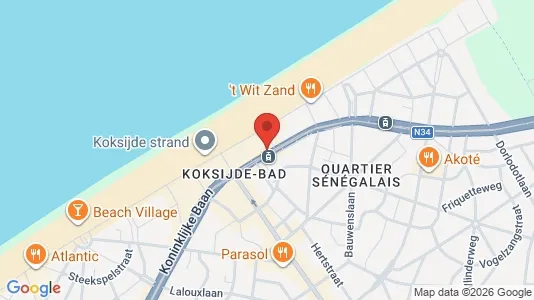 Apartments for rent i Koksijde - kort over placeringen