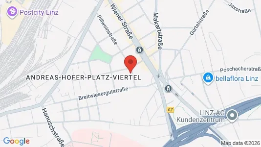 Apartments for rent i Leonding - kort over placeringen