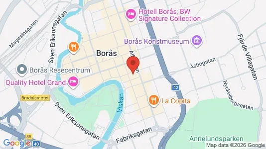 Rooms for rent i Borås - kort over placeringen