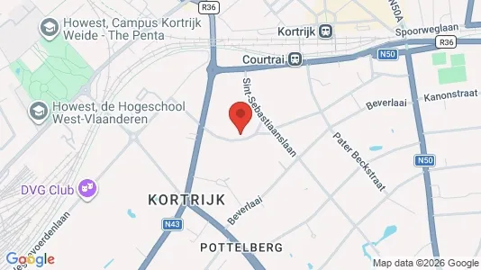 Apartments for rent i Kortrijk - kort over placeringen