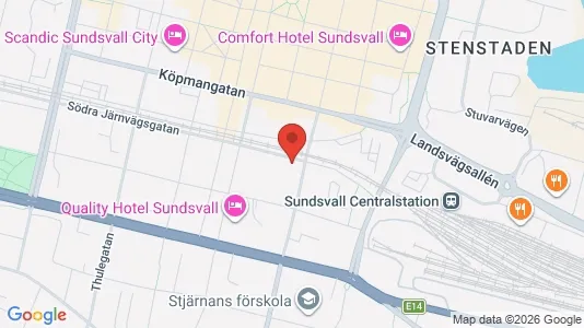 Apartments for rent i Sundsvall - kort over placeringen
