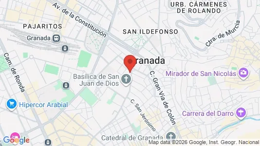 Apartments for rent i Granada - kort over placeringen