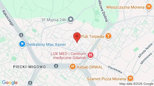 Rooms for rent i Gdańsk - kort over placeringen