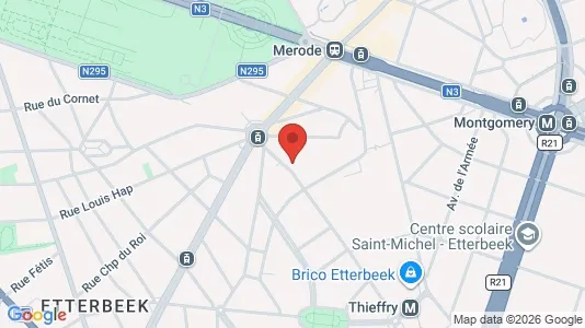 Apartments for rent i Brussels Etterbeek - kort over placeringen