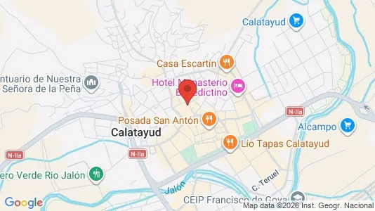 Apartments for rent i Calatayud - kort over placeringen
