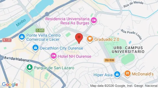 Apartments for rent i Ourense - kort over placeringen