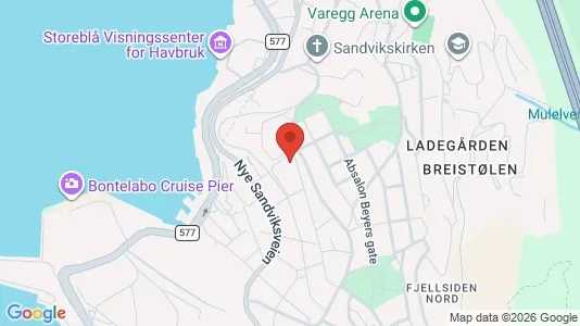 Apartments for rent i Bergen Bergenhus - kort over placeringen