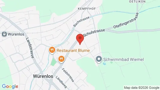 Apartments for rent i Baden - kort over placeringen