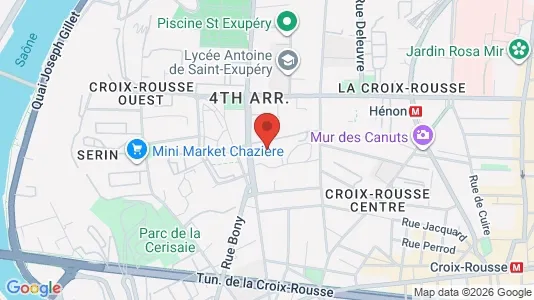 Apartments for rent i Lyon - kort over placeringen