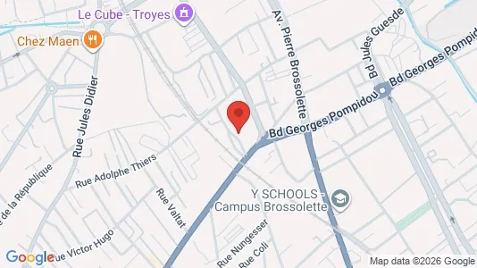 Apartments for rent i Troyes - kort over placeringen