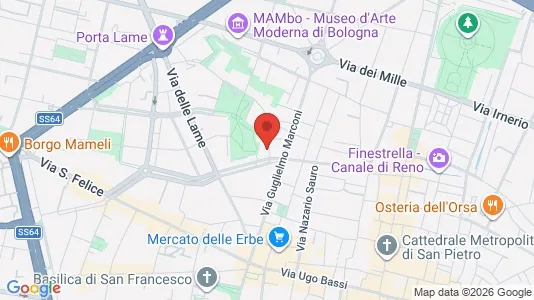 Apartments for rent i Bologna - kort over placeringen