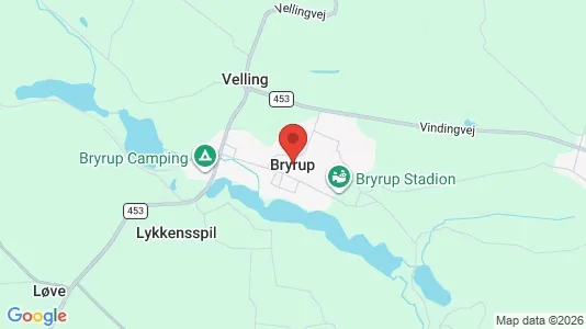 Houses for rent i Bryrup - kort over placeringen