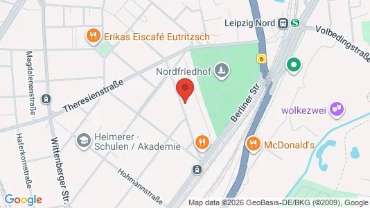 Apartments for rent i Leipzig - kort over placeringen
